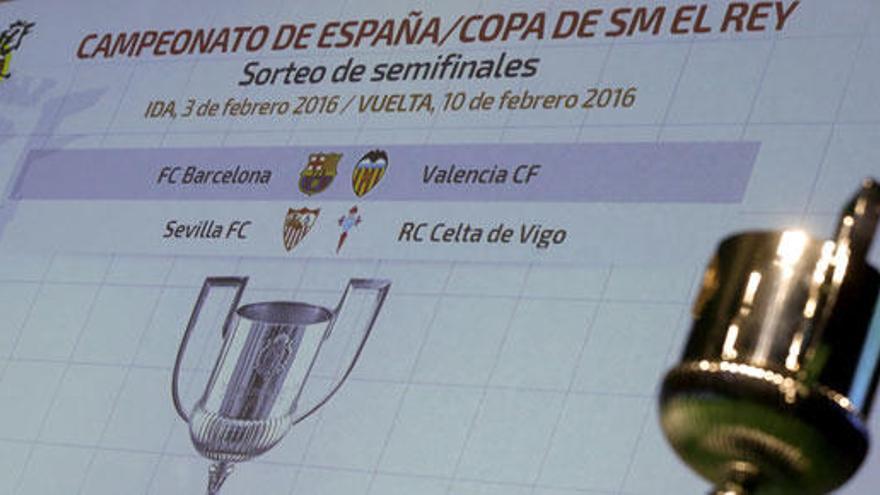 Emparejamientos de semifinales de la Copa