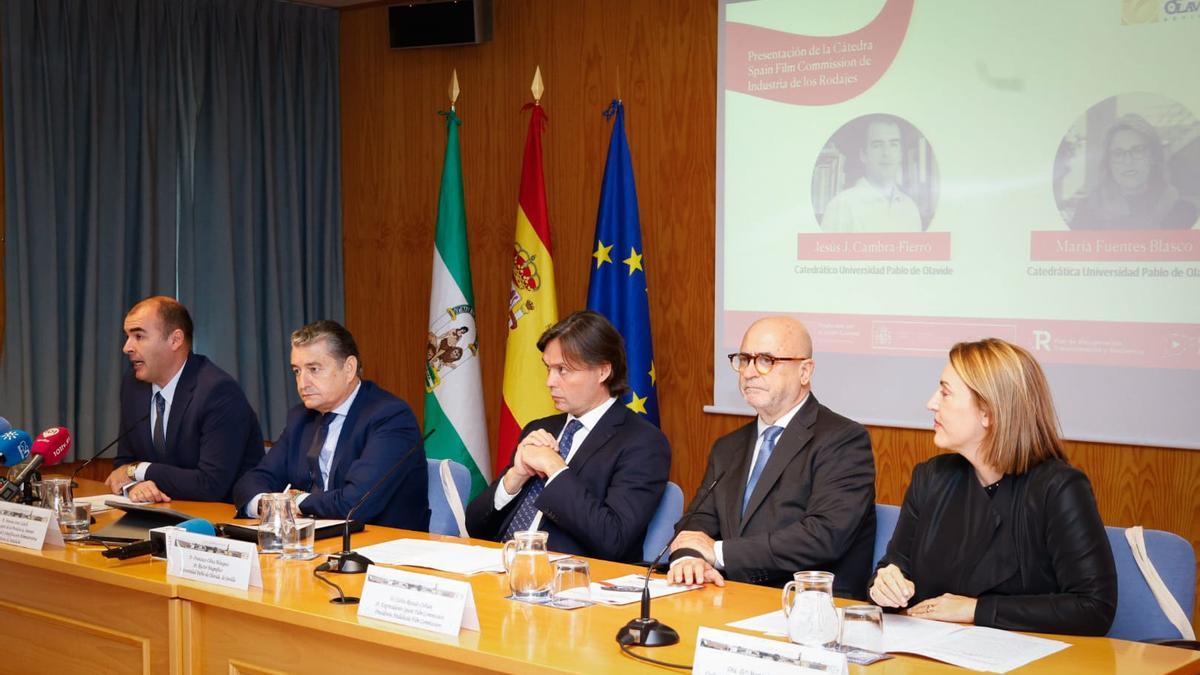 Presentación de la cátedra de Industria de los Rodajes en la Universidad Pablo Olavide.
