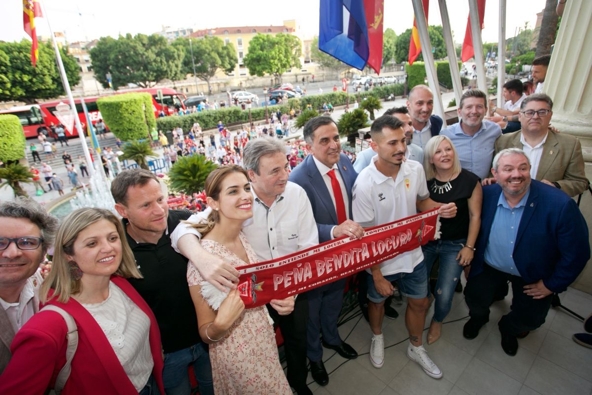 Recepción del Real Murcia en el Ayuntamiento de la ciudad