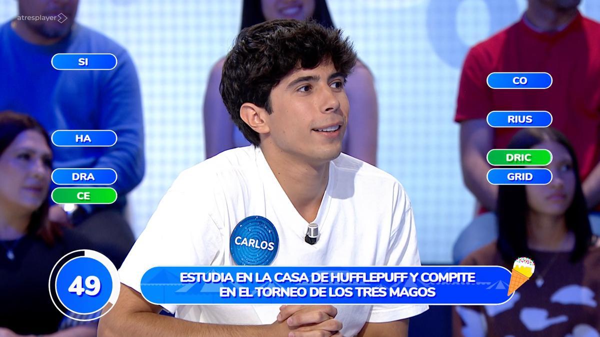 Carlos Peguer en 'Pasapalabra'