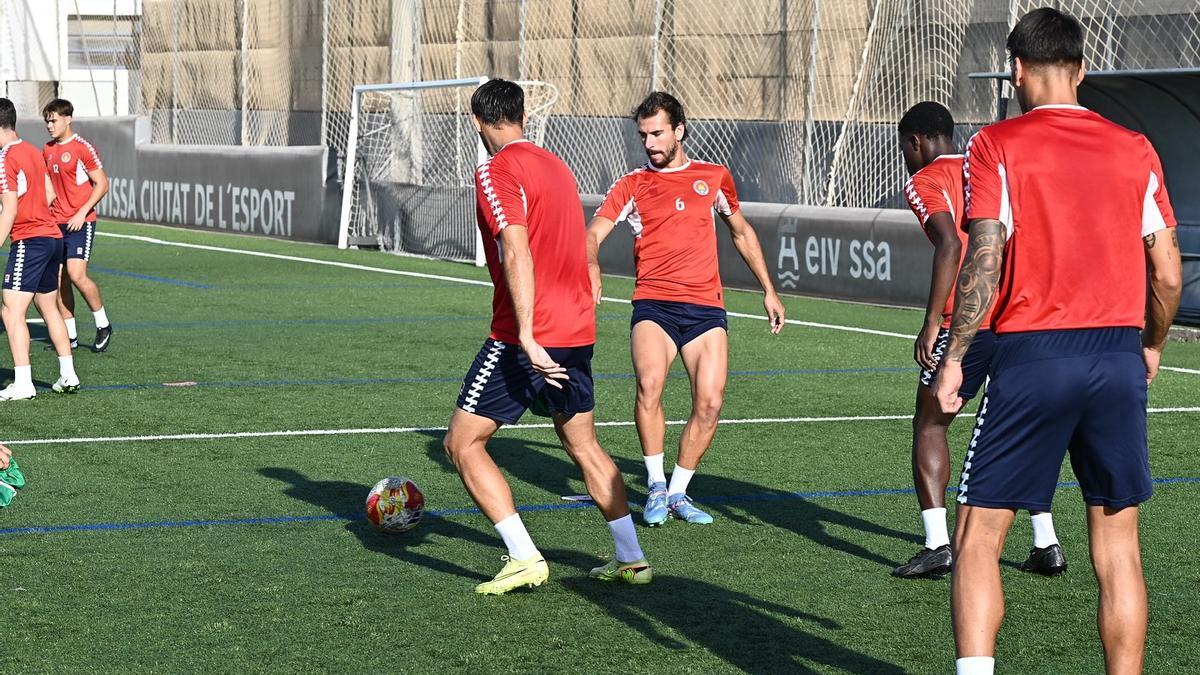Imagen del último entrenamiento de la SD Ibiza previo al partido de este domingo