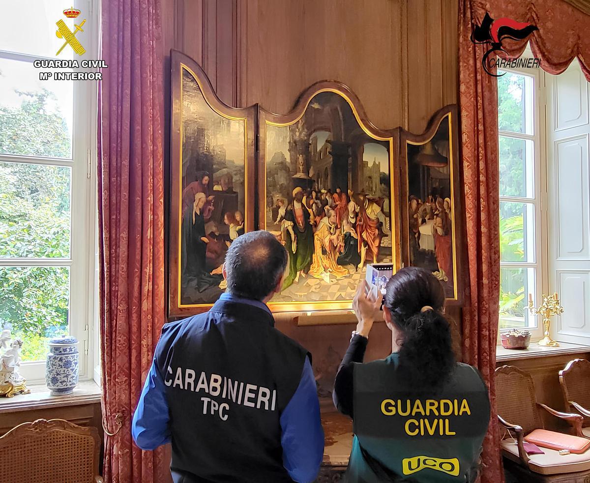 Una de las obras resctadas.