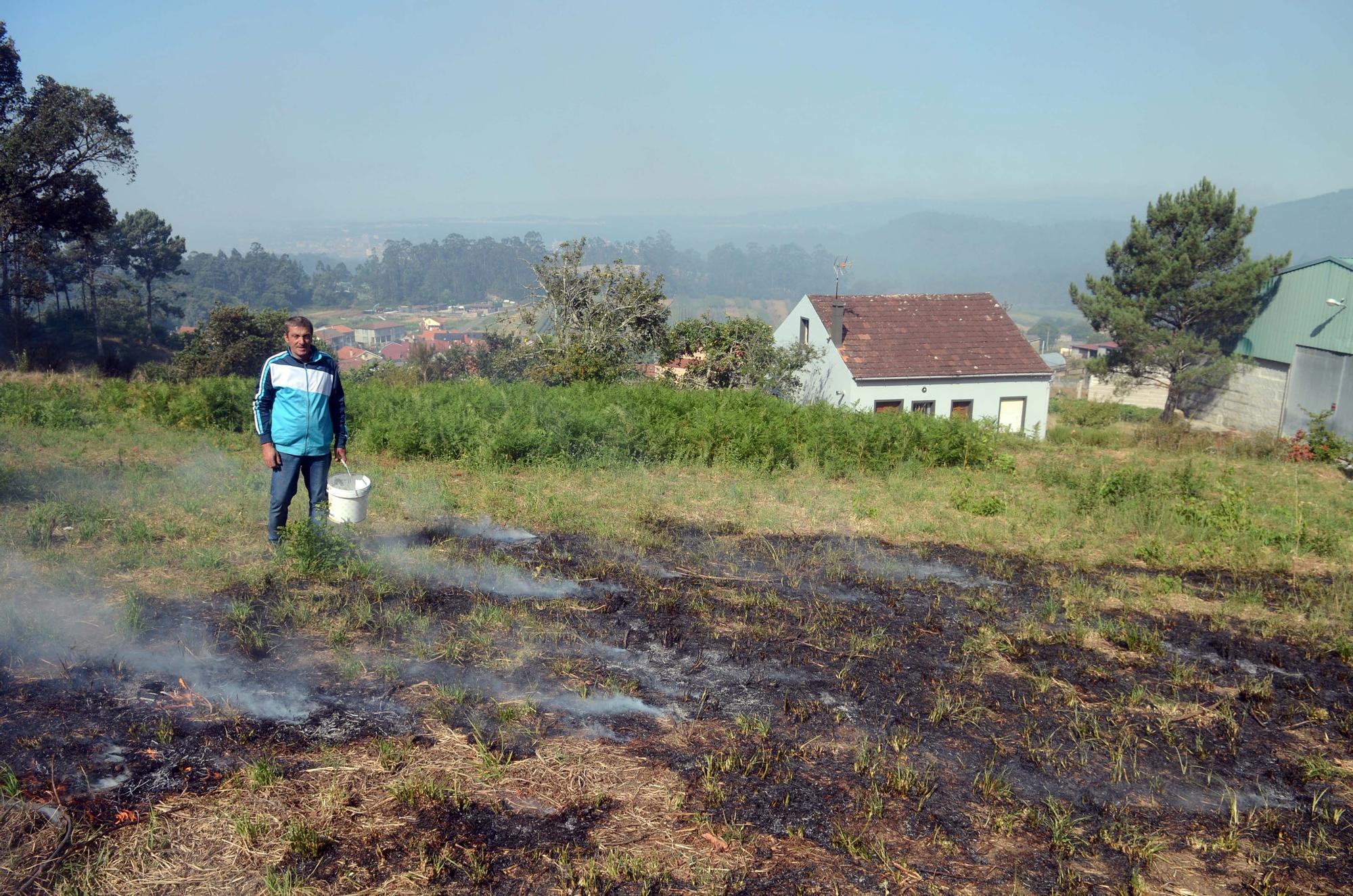 Incendios en Galicia: Vilagarcía y su comarca luchan contra el fuego