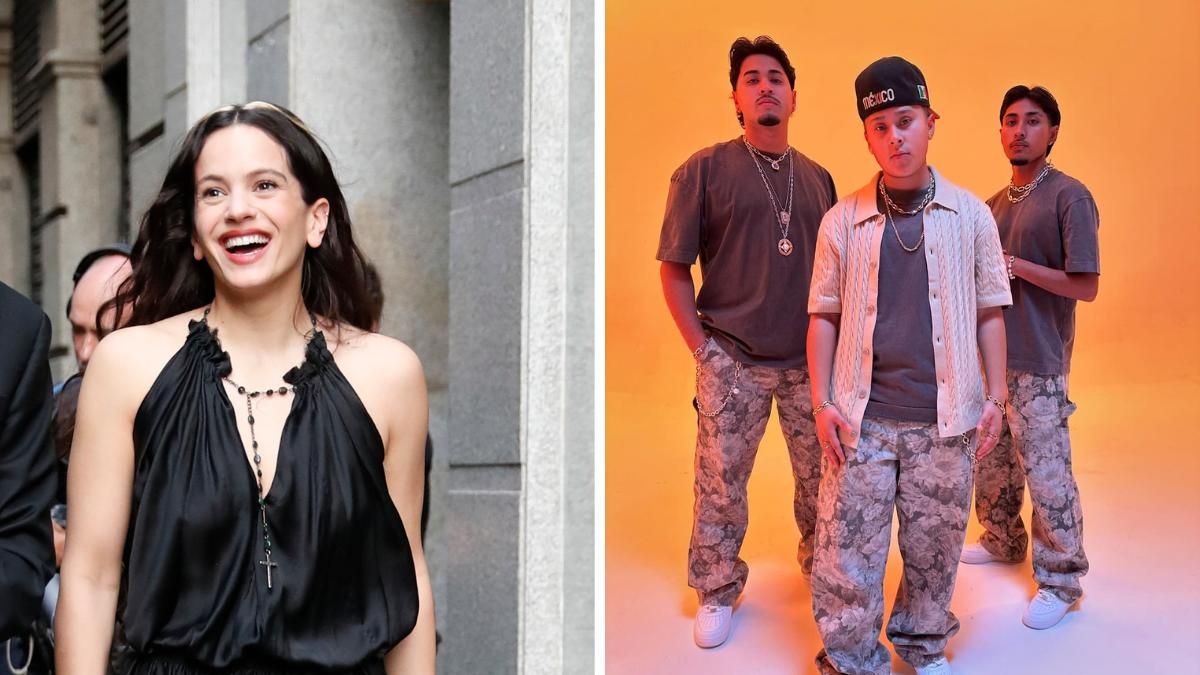 Rosalía y el grupo que canta con ella en 'La Perla'