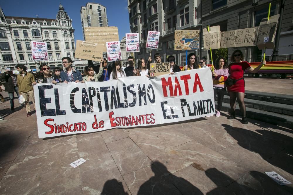 Protestas de estudiantes en Oviedo