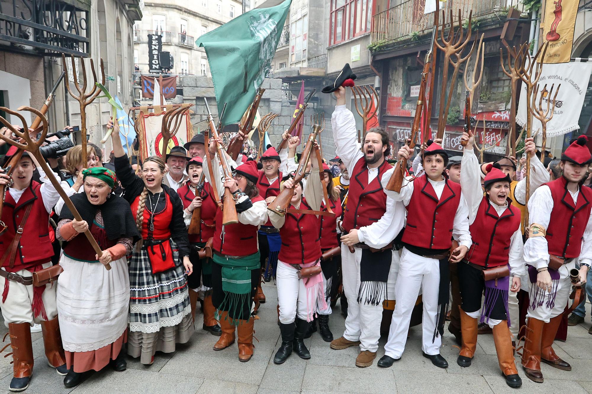 Representación de la expulsión de los franceses en la Reconquista de Vigo