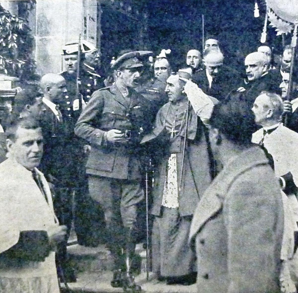 Visita del Rey Alfonso XIII a Orihuela, 4 abril 1925. Reproducción «El Pueblo».