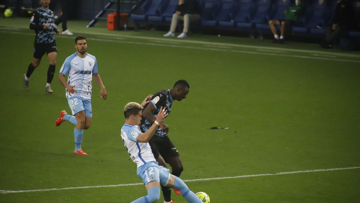 Partido de la Liga Smartbank entre el Málaga CF y el Almería