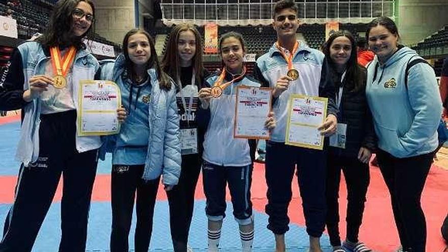 Los representantes del Patiño en el Open de España.