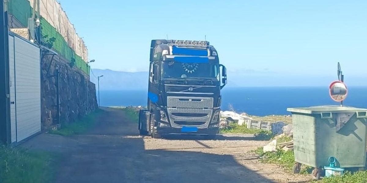 Camión detectado en la investigación