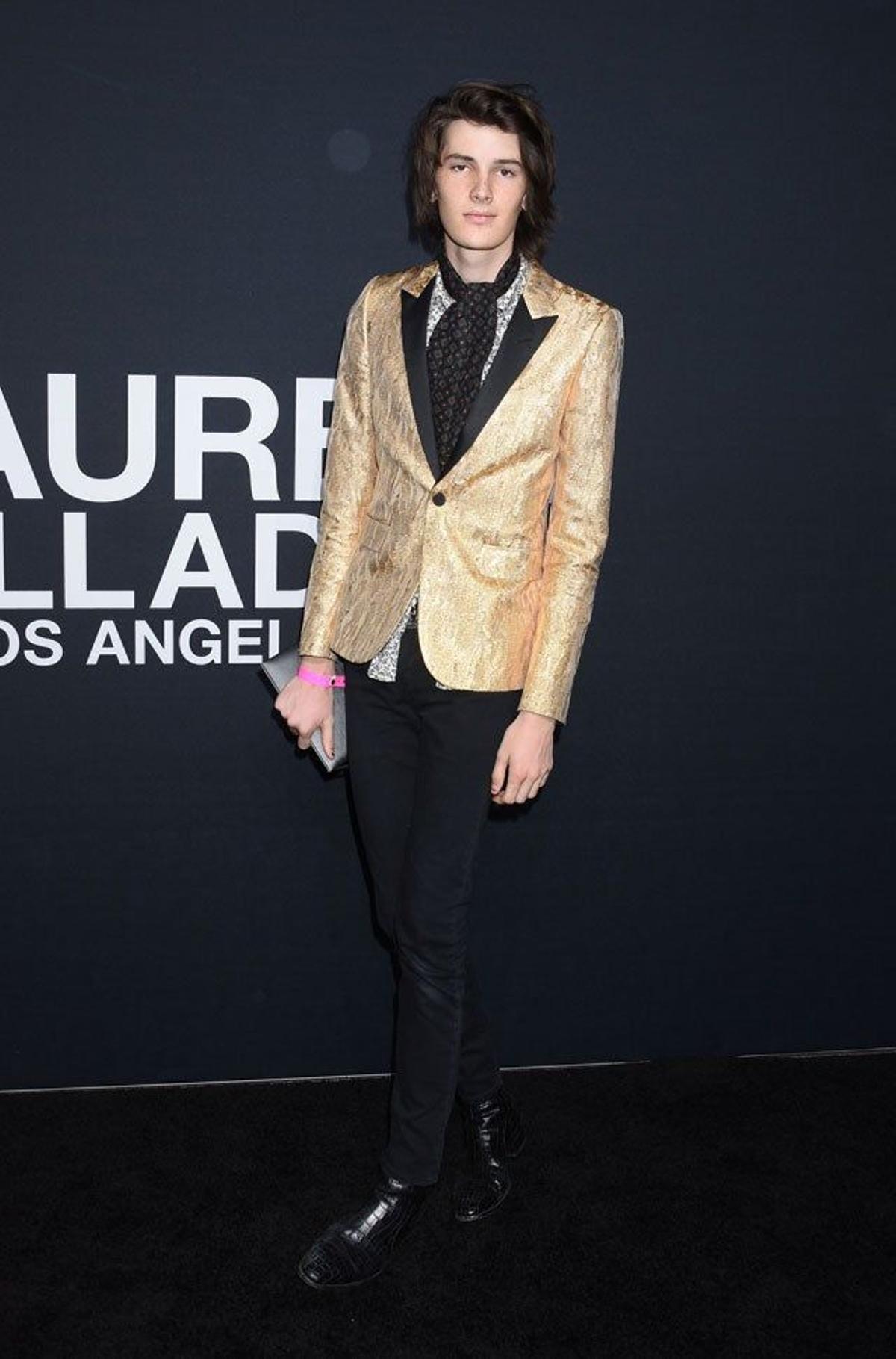 Dylan Brosnan, en el evento de Saint Laurent en The Palladium de Hollywood.