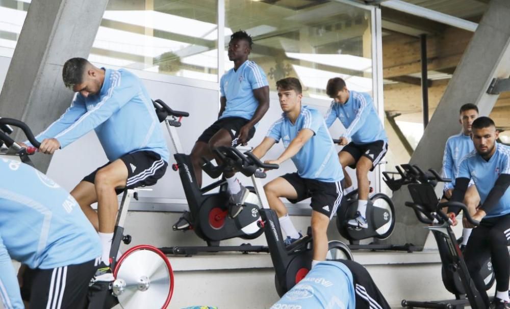 El Celta continúa los entrenamientos de pretemporada en A Madroa