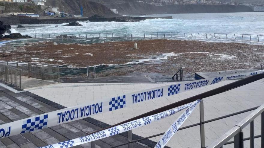 La Laguna interviene en las piscinas de Bajamar, Jóver y la Punta para reparar los daños causados por el temporal