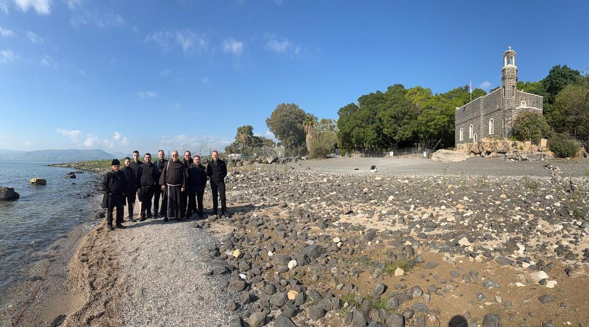 Los religiosos, en su visita a Galilea antes de que comenzasen los bombardeos en la zona de Oriente Medio.