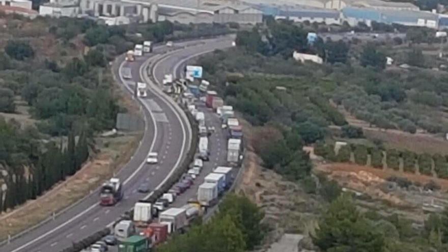 Vista aérea del accidente en Chiva. Foto: Radares Valencia