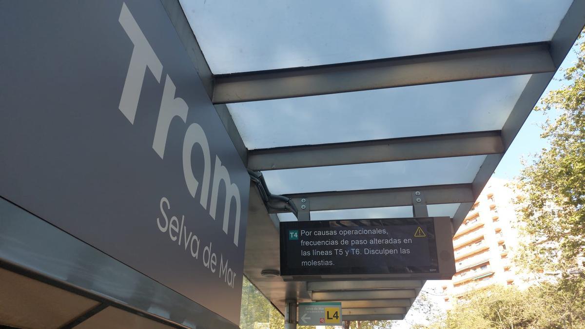 Afectaciones en las líneas T4 y T5 del Tram