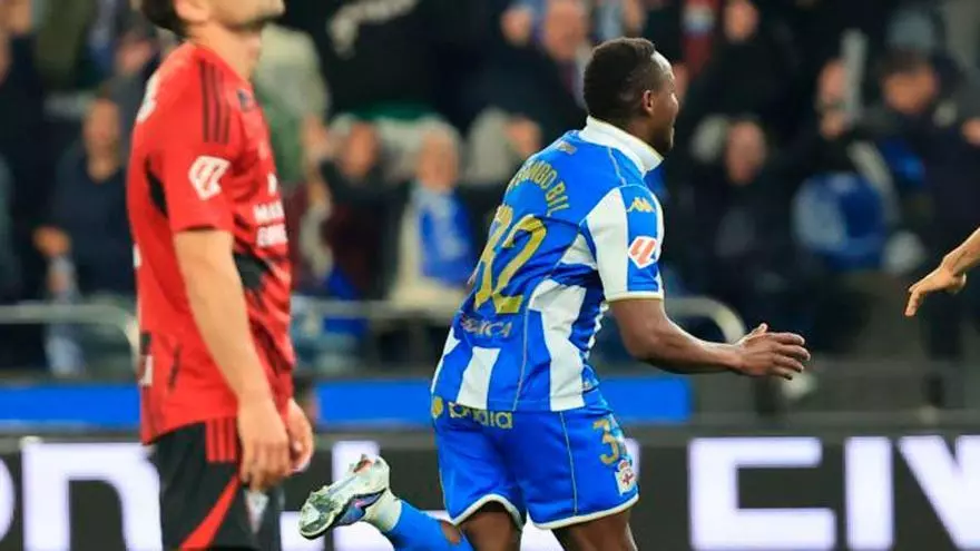 Con potencia y efecto: Nsongo y su latigazo garantizaron la victoria al Deportivo