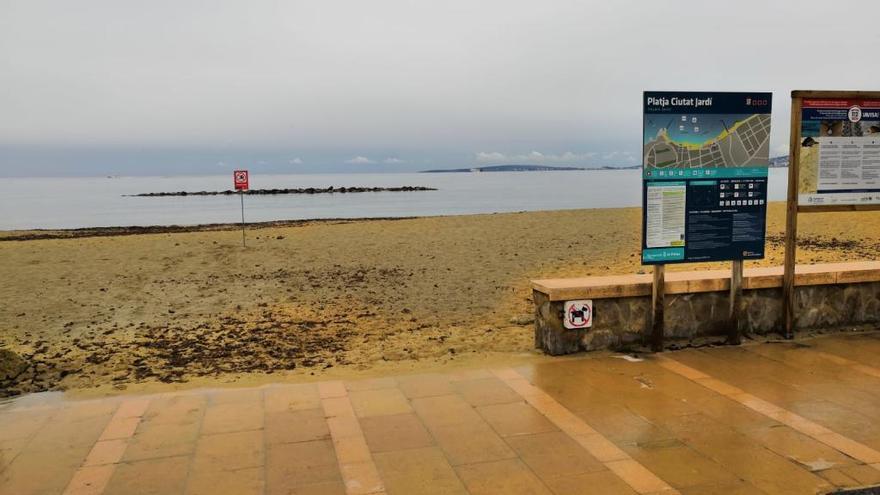 La playa de Ciutat Jardà es una de las 'cerradas' al baño.