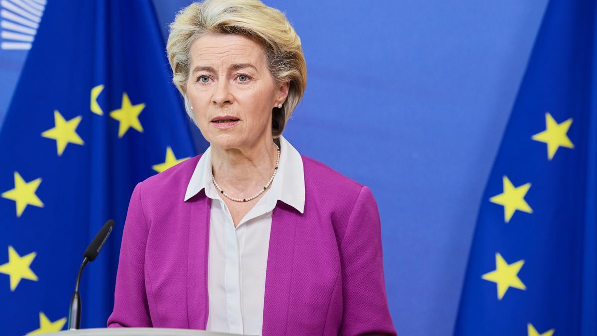 Ursula von der Leyen bei der Eröffnung der Europäischen Woche der Erneuerbaren Energie in Brüssel am Montag (25.10.).