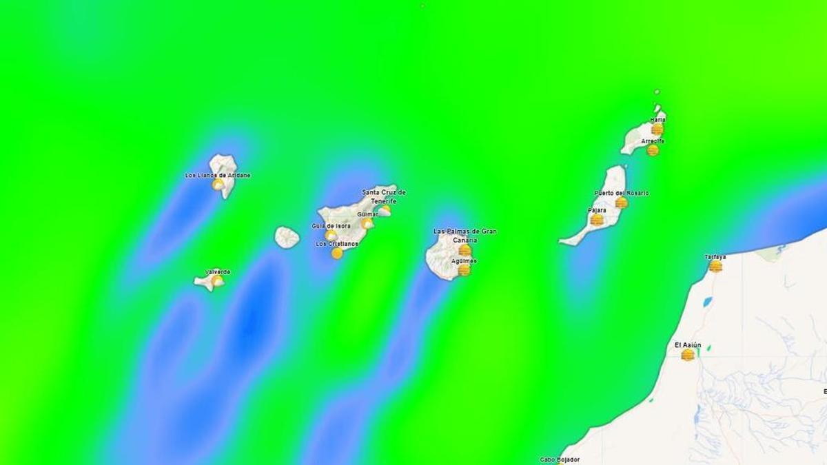 Mapa marítimo de Canarias