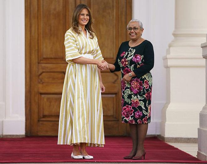 Melania Trump y la primera dama keniana