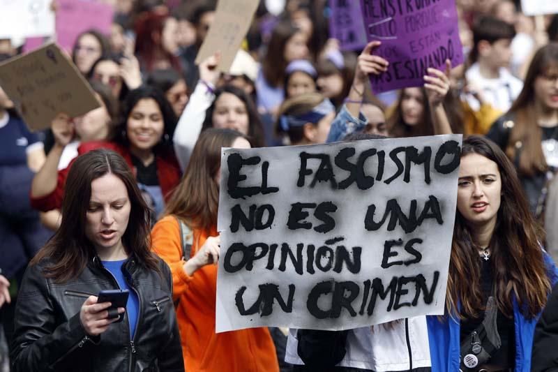 Manifestación de los estudiantes en Valencia contra el pin parental