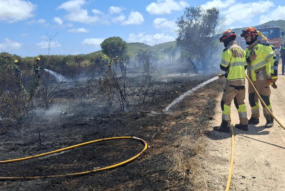 Voluntarios de Protección Civil y bomberos han sofocado rápidamente las llamas