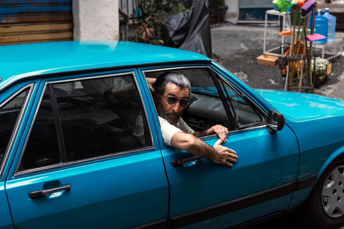 El compostelano Luis Zahera, durante los rodajes de 'Zeta'.