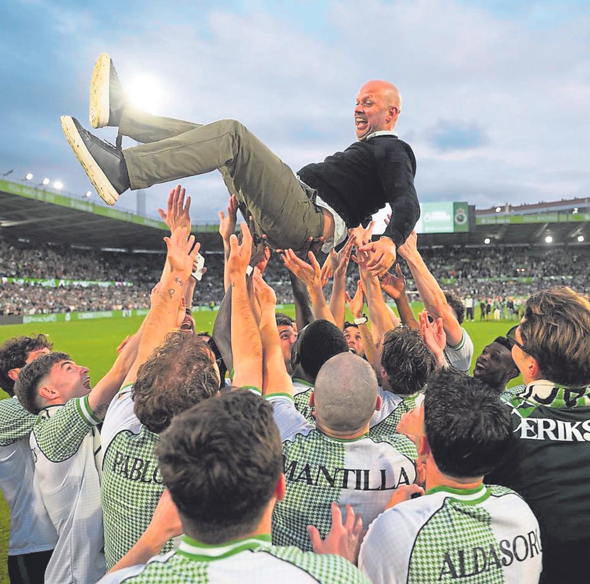 La fiesta en el estadio El Sardinero.