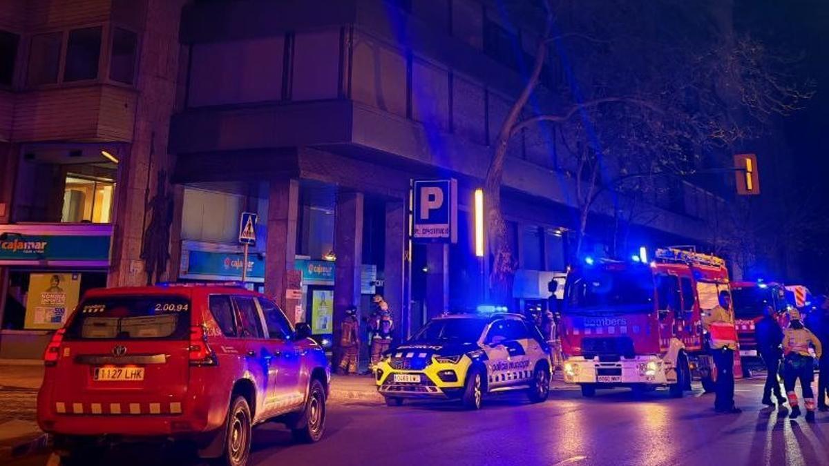 Imagen de una actuación de los bomberos en una emergencia