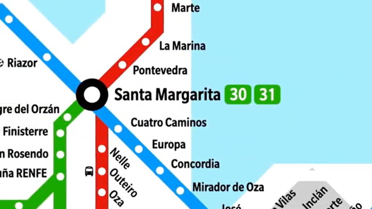 ¿Adiós a los atascos de A Coruña? El mapa del metro viral con paradas en Arteixo, el aeropuerto y Oleiros