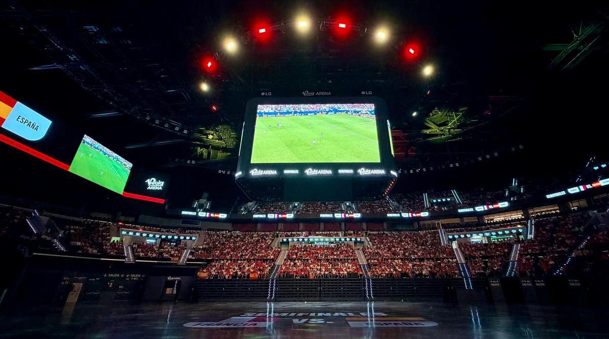 Roig Arena durante la semifinal del Mundial entre España y Francia