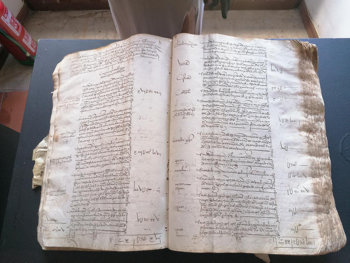 Libro de pago de impuestos de 1505, el más antiguo de los que se conservan en el Archivo