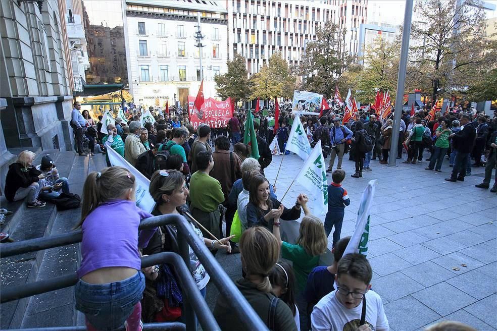 Manifestación contra la Lomce en Zaragoza