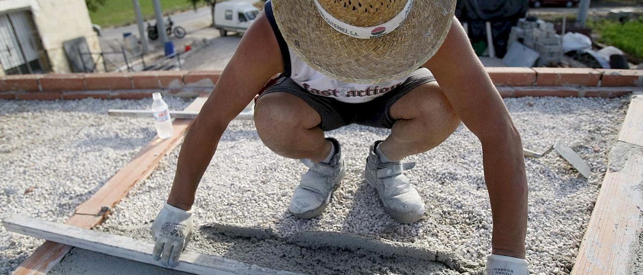 Un trabajador en una obra.