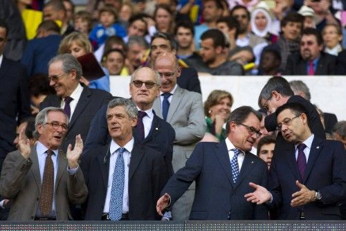 Homenaje a Xavi en el Camp Nou