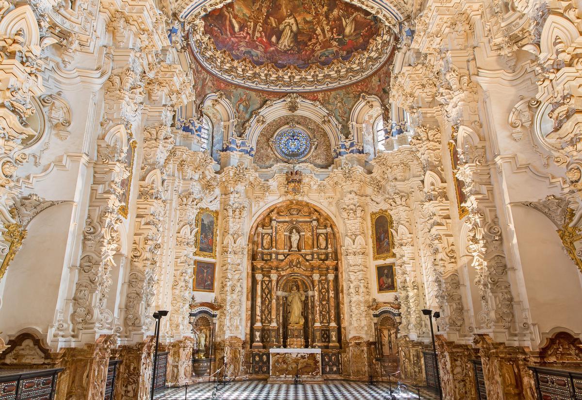La sacristía barroca del Monasterio de la Cartuja en Granada