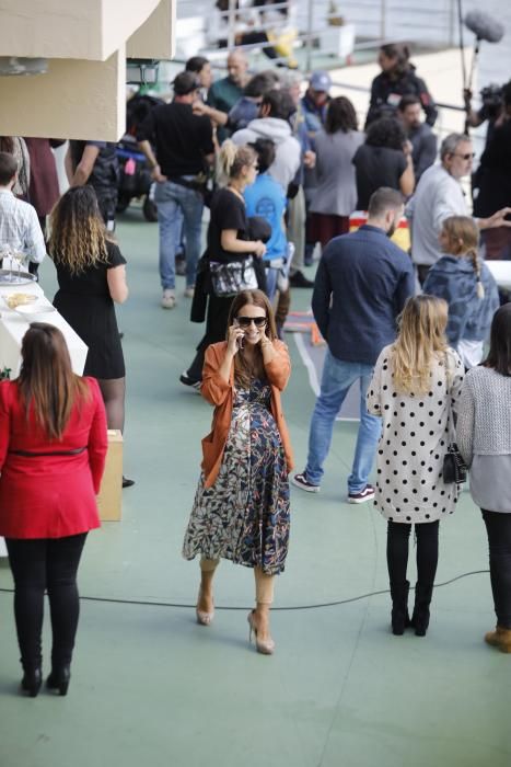 Paula Echevarría de rodaje en Gijón