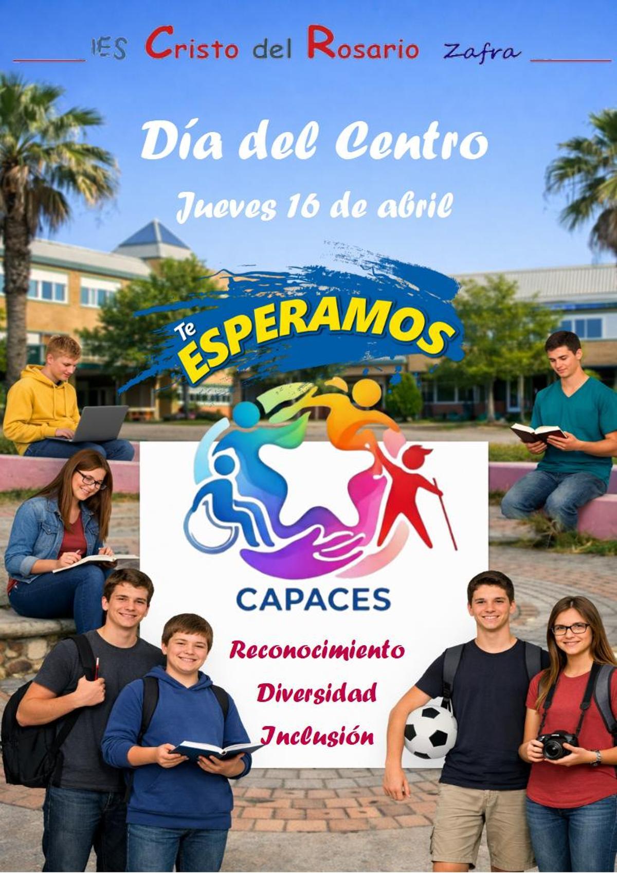 Cartel del Día del Centro del IES Cristo del Rosario de Zafra