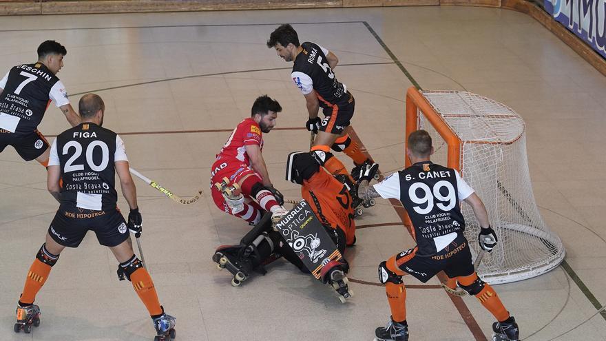 El Girona d&#039;hoquei guanya en els penals el primer derbi taquicàrdic per la permanència a l&#039;OKLliga