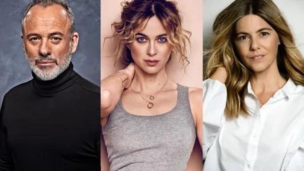 Javier Gutiérrez, Marta Hazas y Manuela Velasco, protagonistas de la serie 'La agencia'.