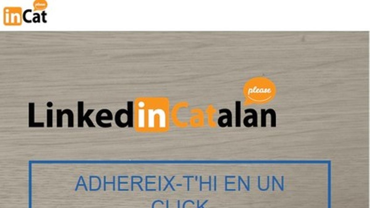 Campaña para impulsar LinkedIn en catalán. 