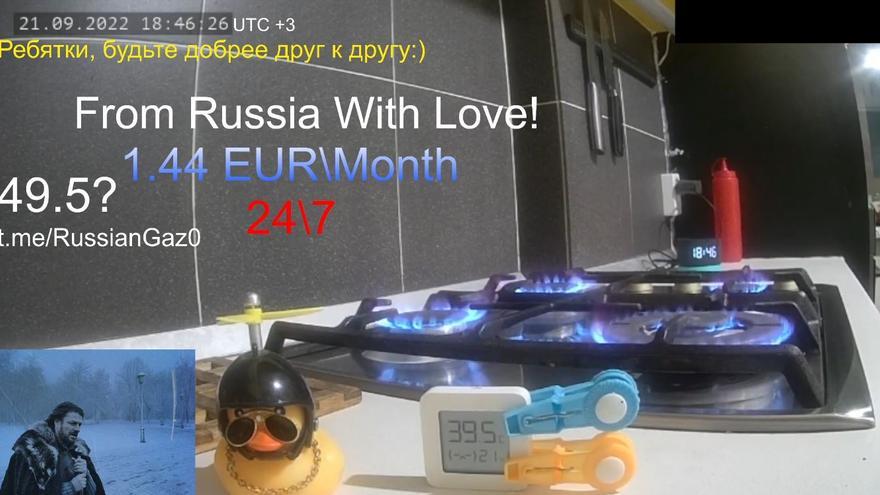 Un ruso emite en directo en Twitch los fogones encendidos de su casa: &quot;1,44 euros al mes&quot; el gas