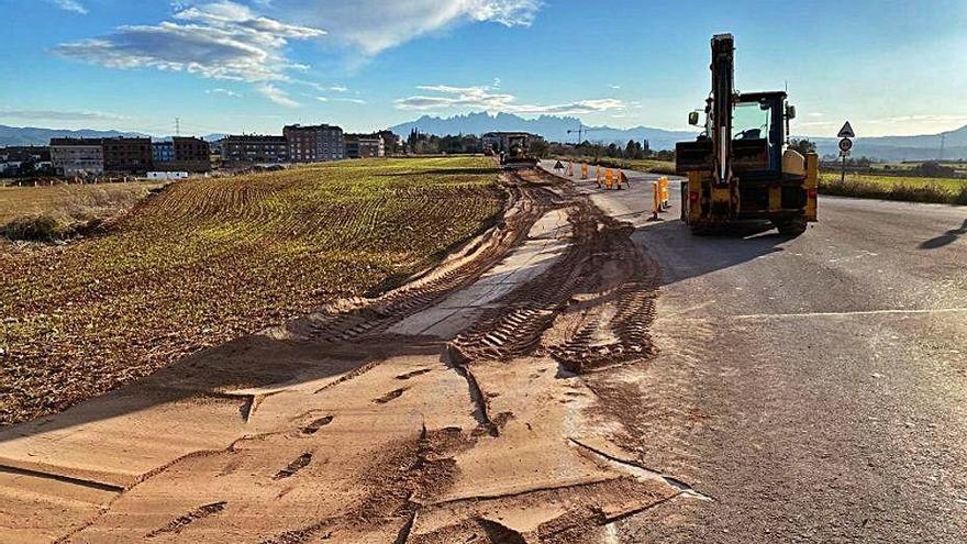 Treballs d&#039;habilitació del camí de vianants