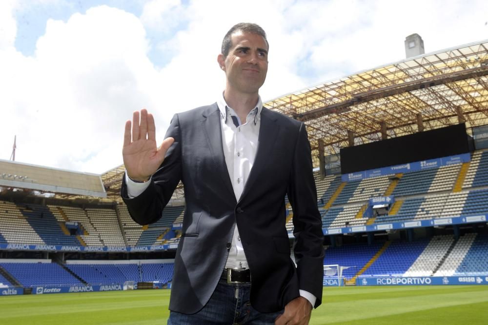 Presentación de Gaizka Garitano como nuevo entrenador del Deportivo