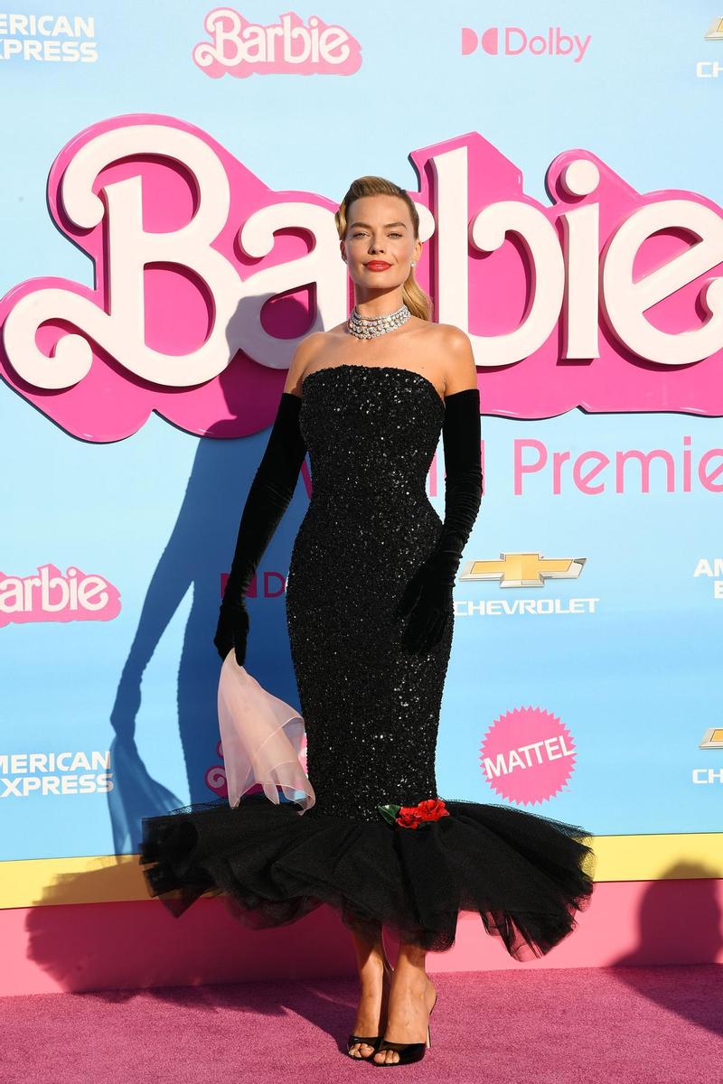 La actriz Margot Robbie en el estreno de 'Barbie'