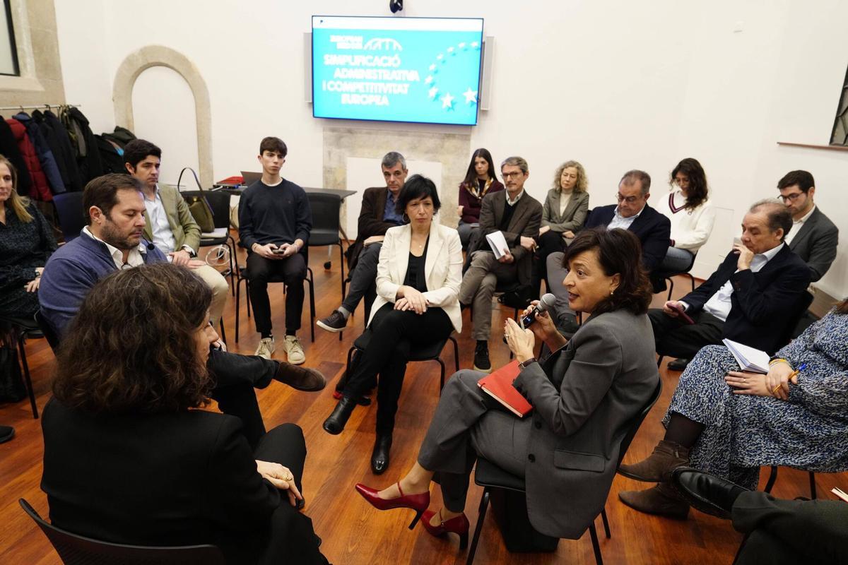 Eva Giménez, secretaria general de Presidència, interviene en el European Bridges sobre 'Simplificación Administrativa y Competitividad Europea'.