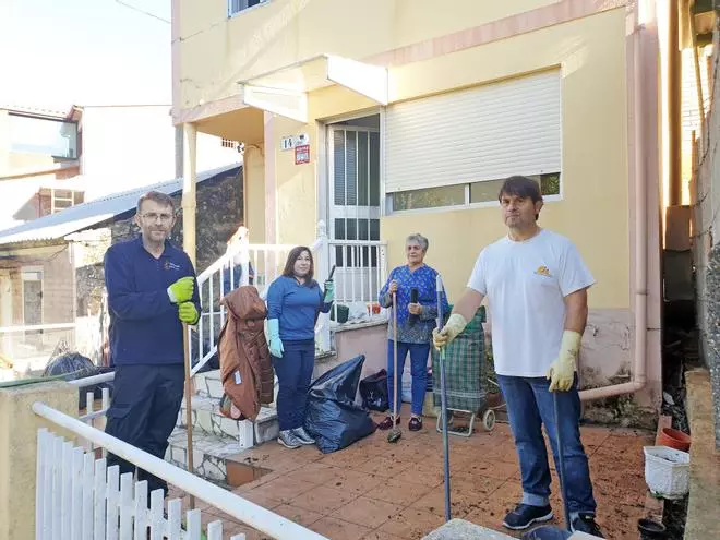 Así quedó la casa okupada en Teis