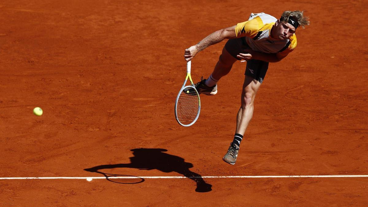 Davidovich, durante su partido de segunda ronda ante Medvedev.