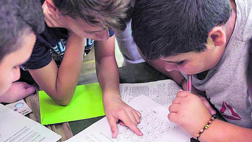 Alumnos tinerfeños en el aula.